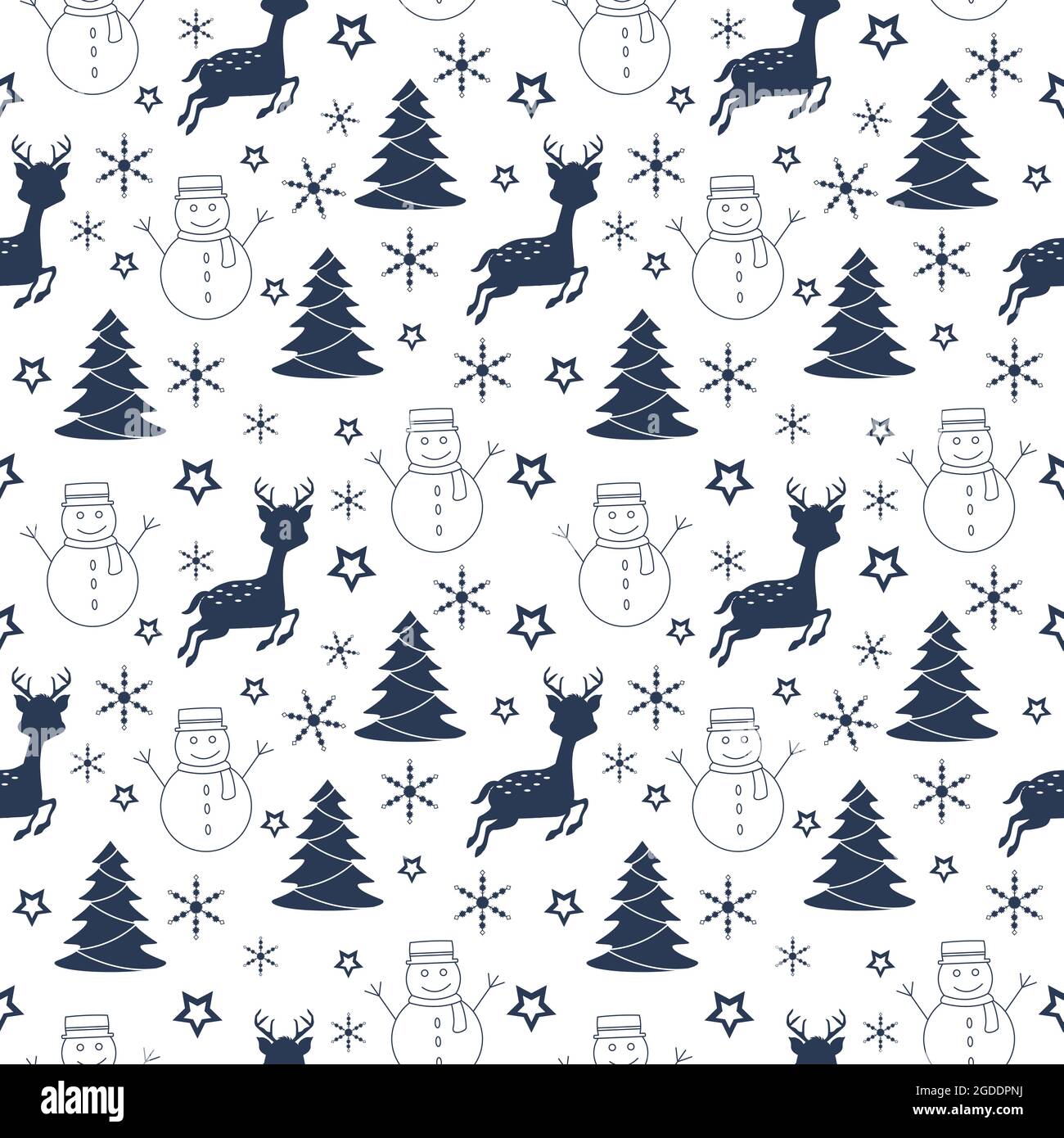 Fond de Noël motif sans couture avec Père Noël, arbre, chaussettes,  bonhomme de neige et cadeaux pour page d'arrivée, papier peint ou  décoration Image Vectorielle Stock - Alamy