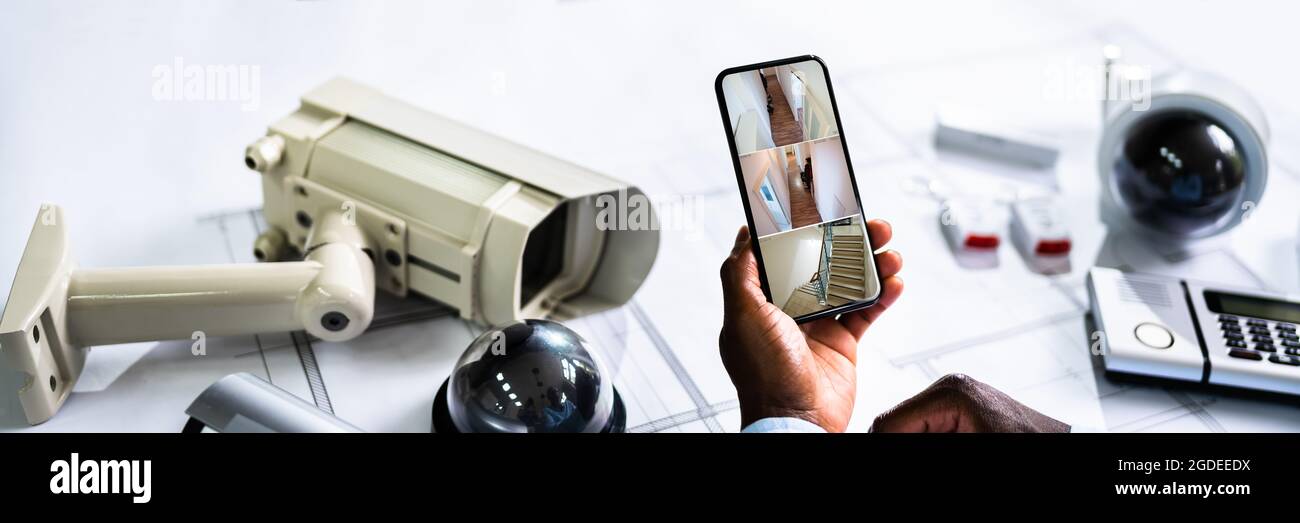 Système de surveillance et de surveillance vidéo à domicile Banque D'Images