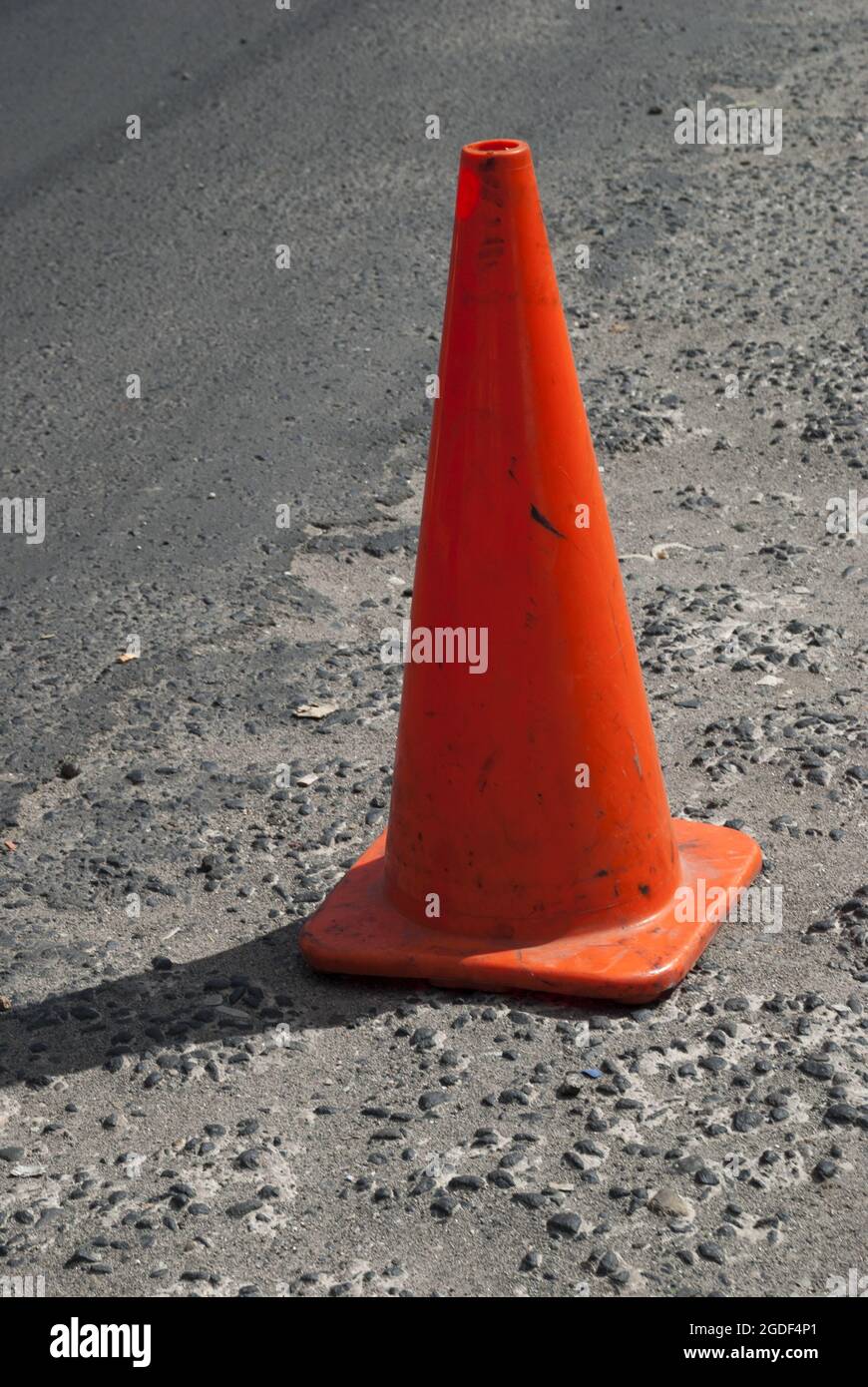 Cone pour commander la circulation routière en Amérique centrale, au Guatemala. Banque D'Images