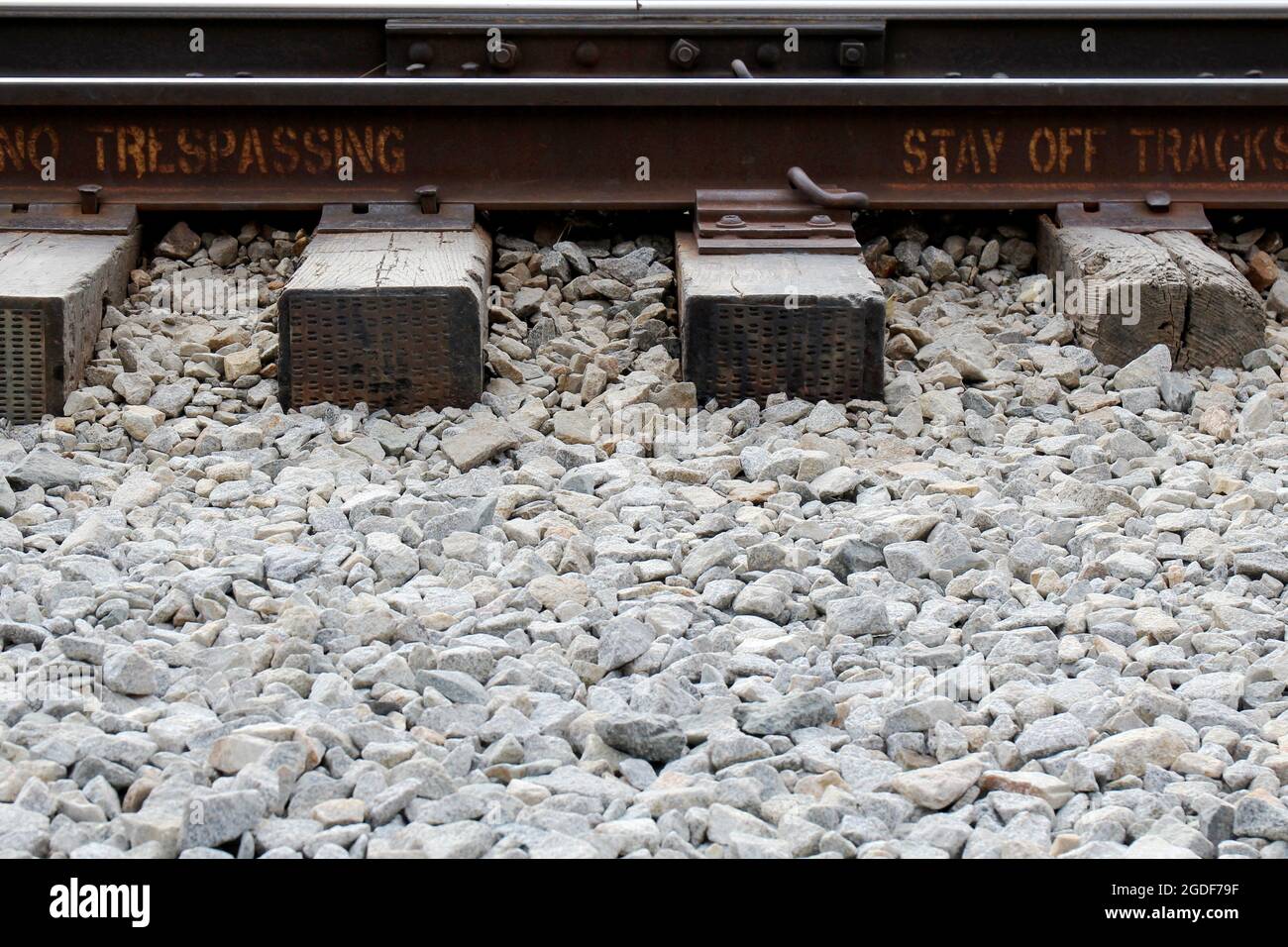 Eisenbahngleise der Alaska Railroad Corporation en Alaska, États-Unis Banque D'Images
