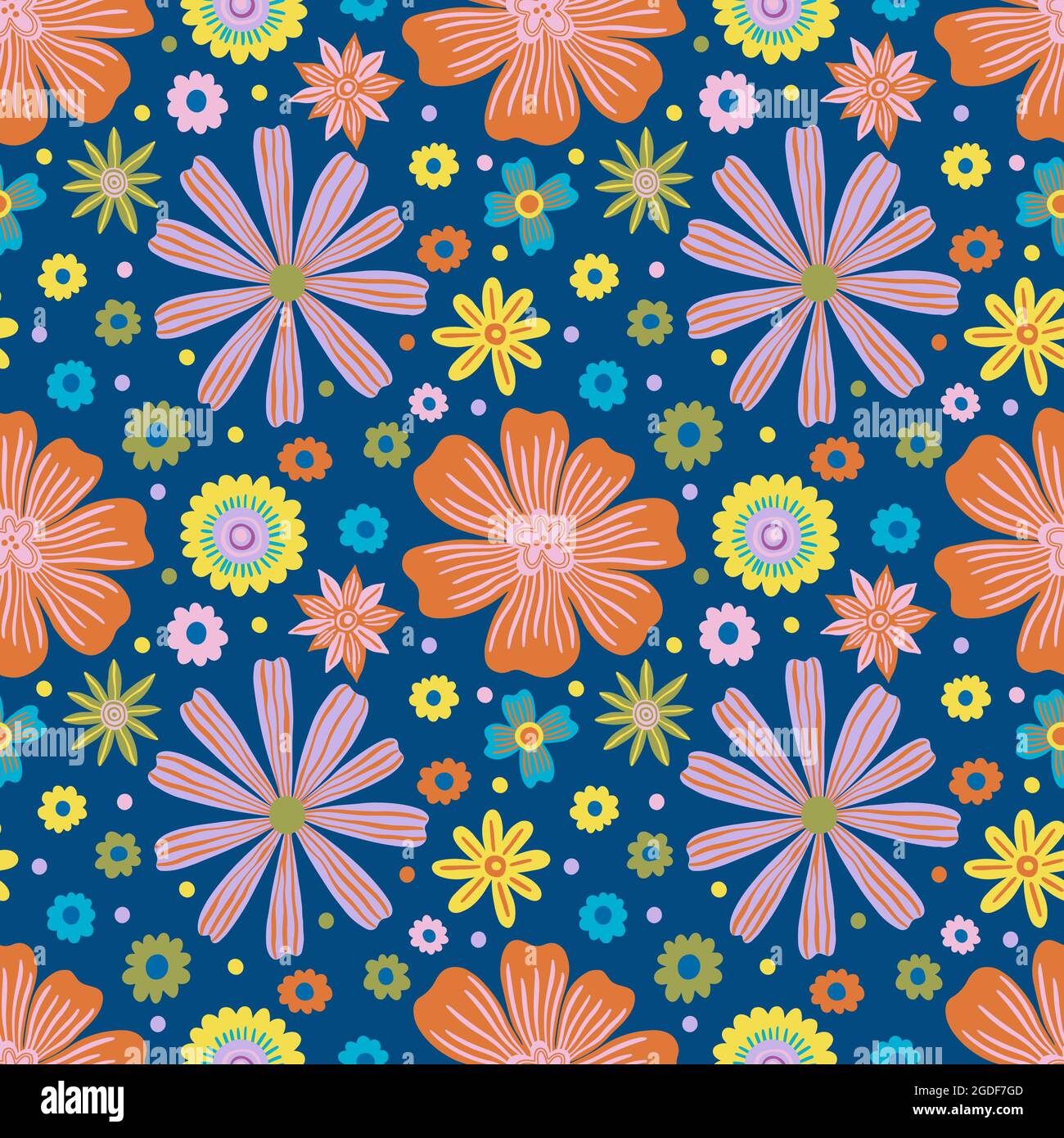 Motif floral botanique sans couture bourgeon fleur.imprimé nature de fond.papier peint décoratif Illustration de Vecteur