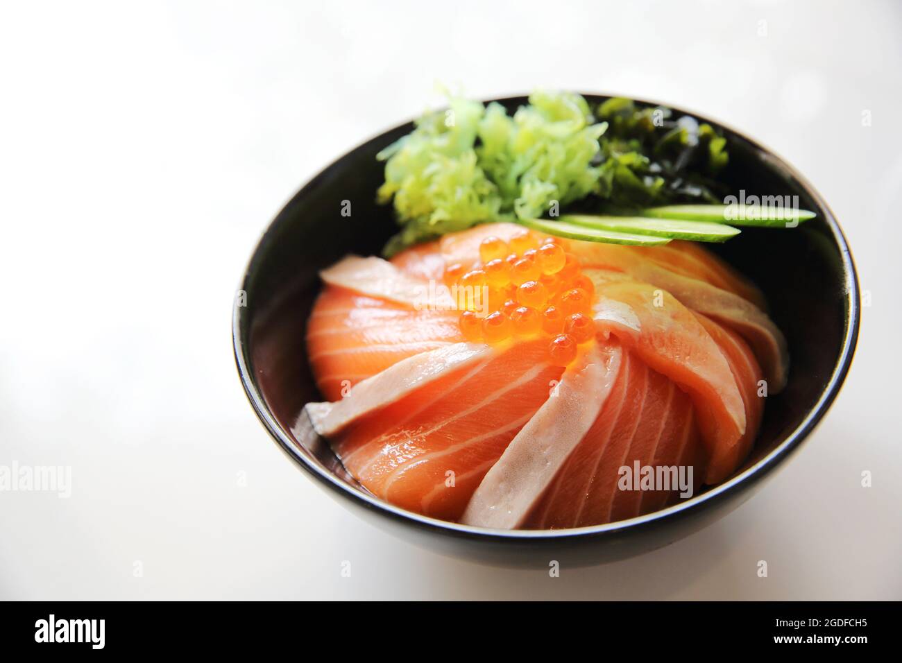 saumon sushi riz don Banque D'Images