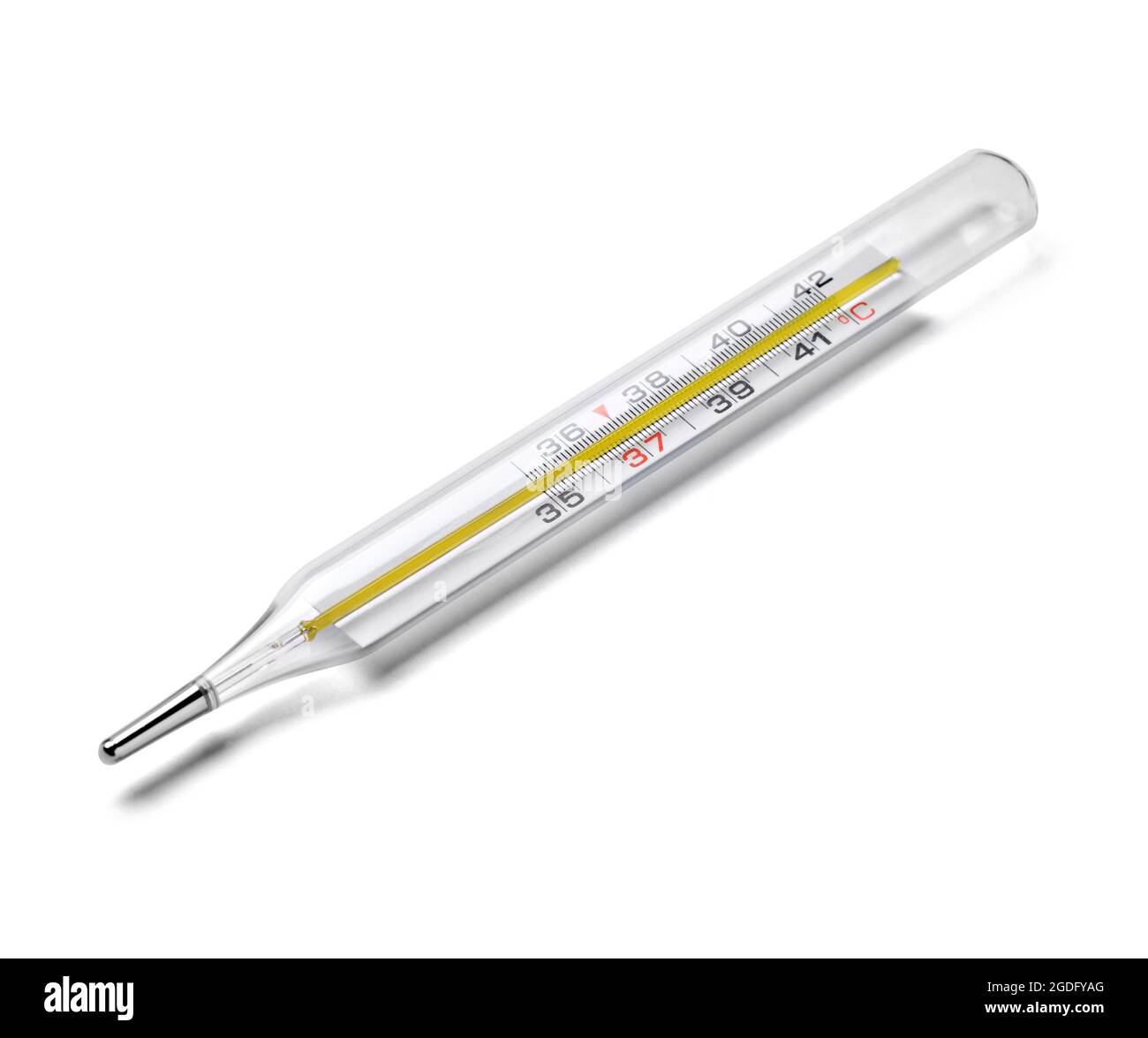 thermomètre température fièvre degré celsius mesure grippe médicale Banque D'Images