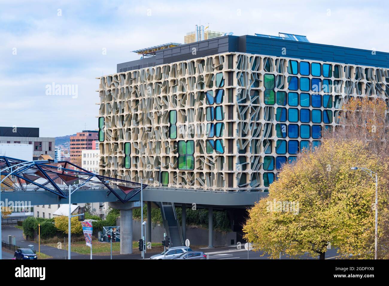 Le bâtiment de l'Université de Tasmanie Medical Science 2 (MS2) est situé à côté du Menzies Institute for Medical Research à Hobart, en Tasmanie, en Australie Banque D'Images