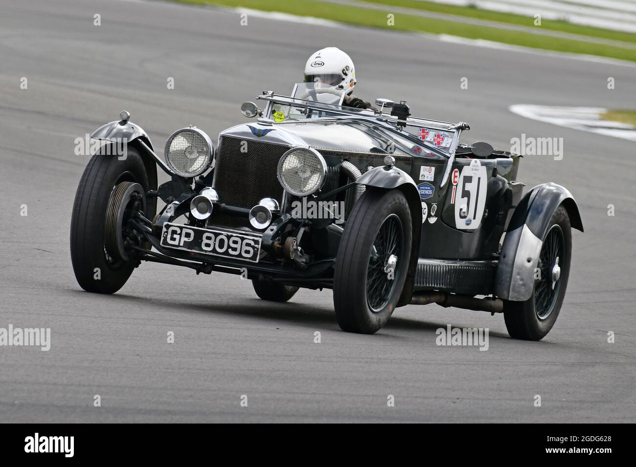 Chris ball, Nick ball, Invicta S Type, Motor Racing Legends, Pre-War BRDC 500, Silverstone Classic, Rocking and Racing, juillet - août 2021, Silverston Banque D'Images