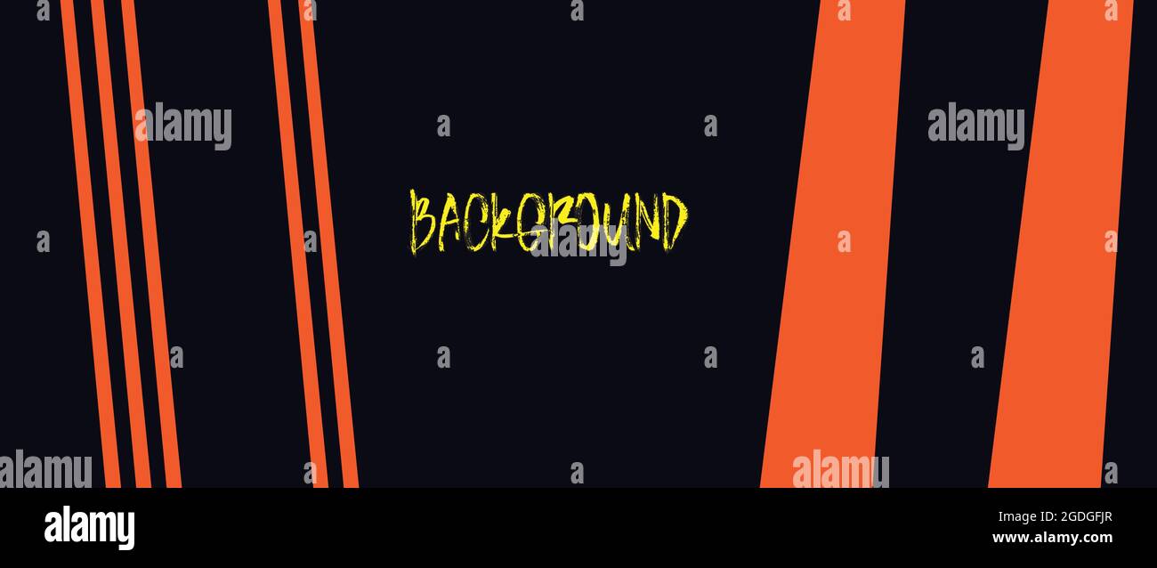 Arrière-plan noir et arrière-plan de lignes orange Illustration de Vecteur