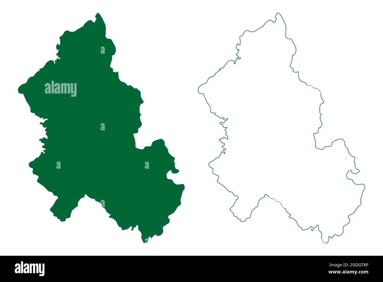 District de Lalitpur (État de l'Uttar Pradesh, République de l'Inde) carte illustration vectorielle, scribble sketch carte de Lalitpur Illustration de Vecteur