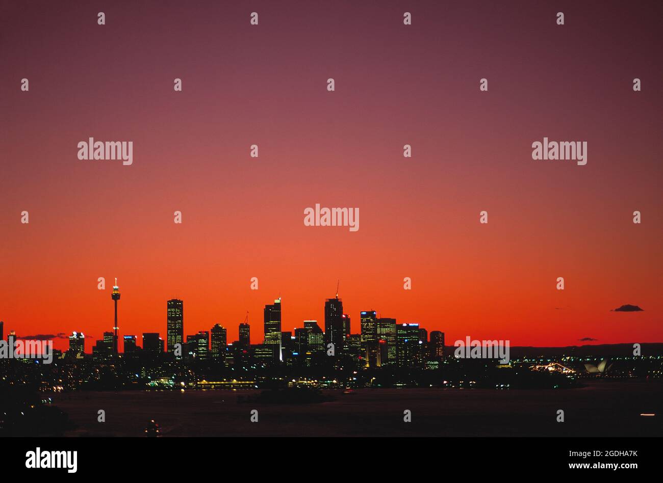 Australie. Nouvelle-Galles du Sud. Sydney. Horizon de la ville au coucher du soleil. Banque D'Images