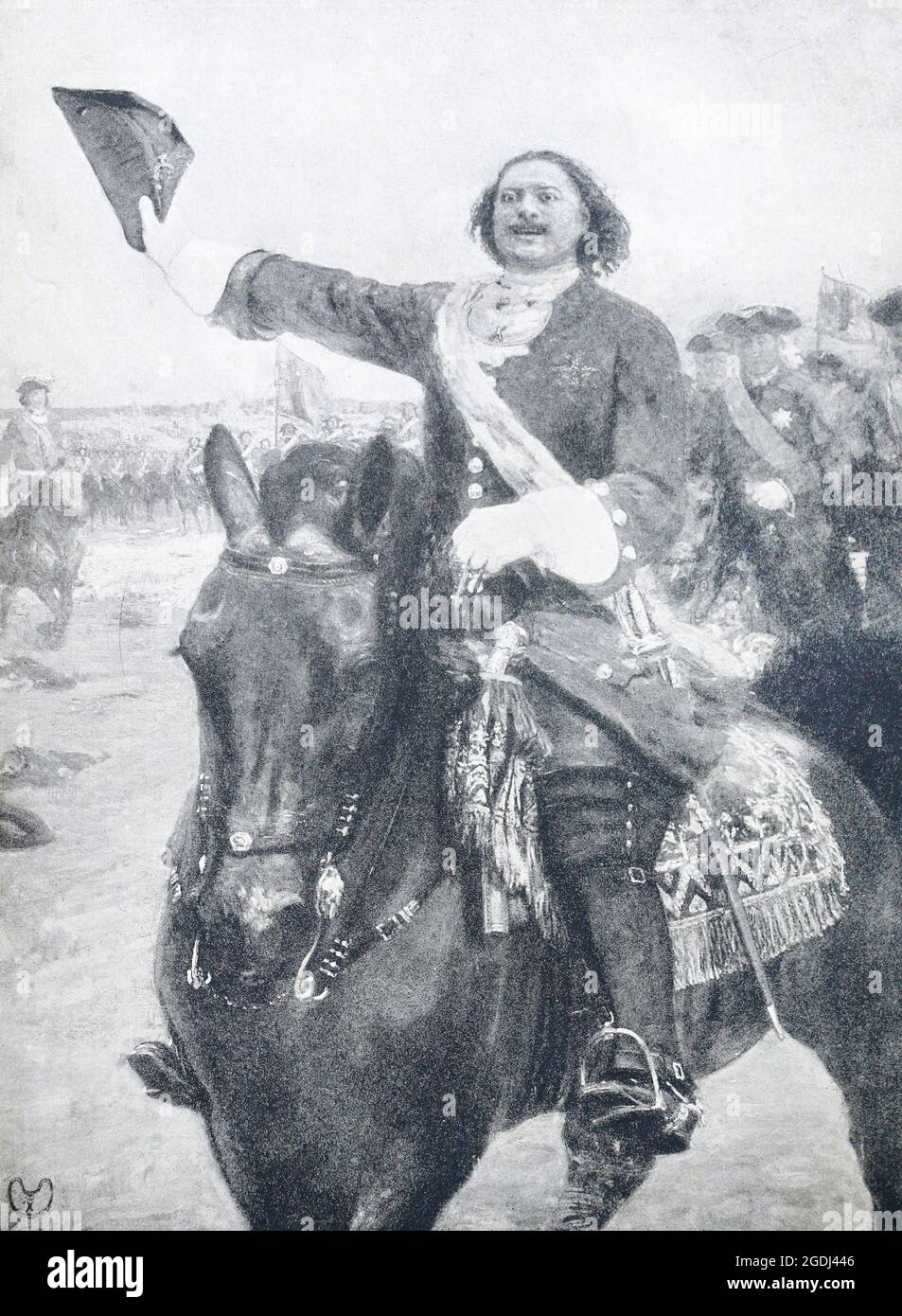 L'empereur russe Peter I. peinture par Yuri Repin 'Grand commandant'. Banque D'Images