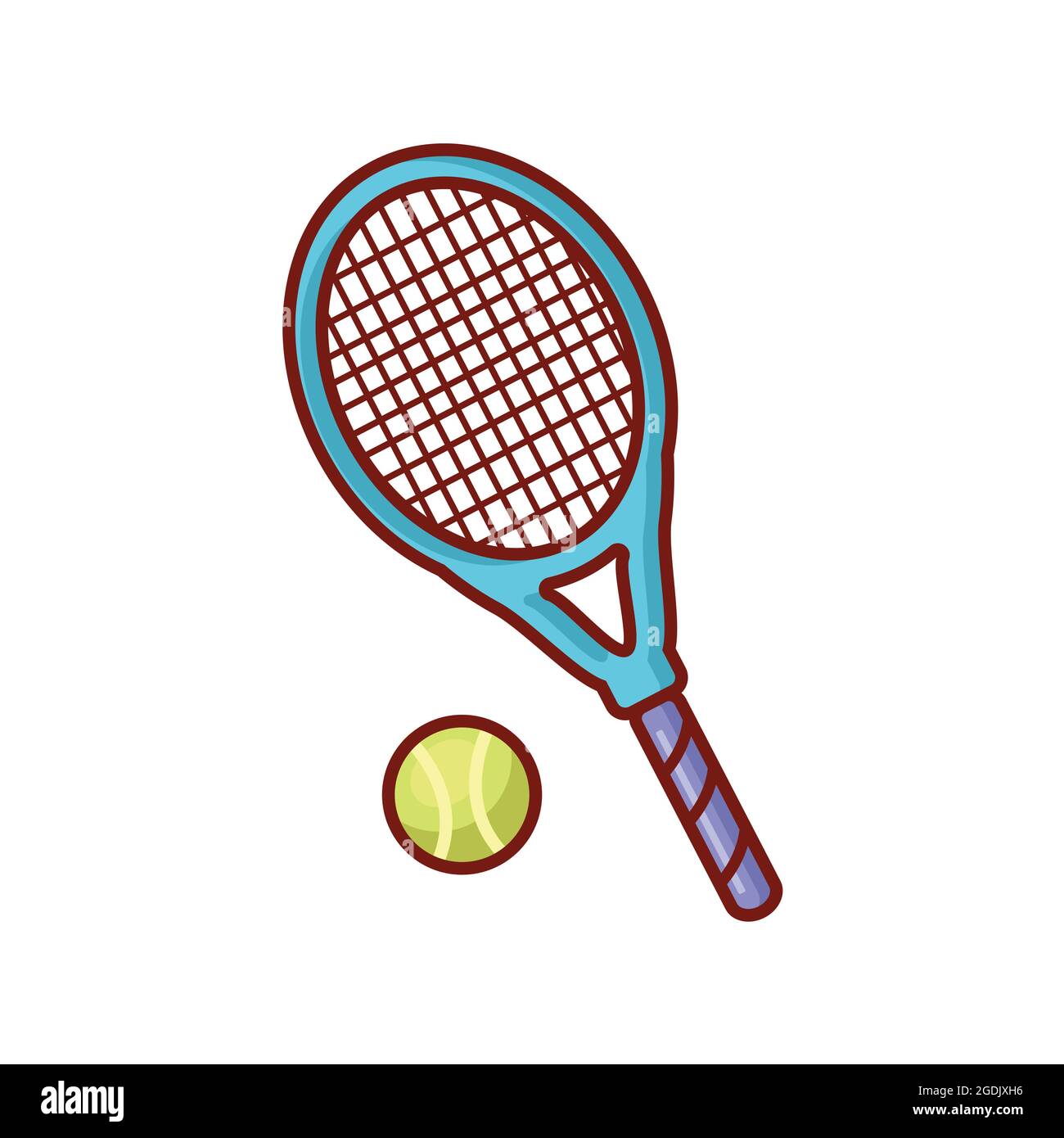 tennis de raquette et dessin de balle de tennis style simple, vecteur de  tennis, conception isolée de tennis sur fond blanc Image Vectorielle Stock  - Alamy