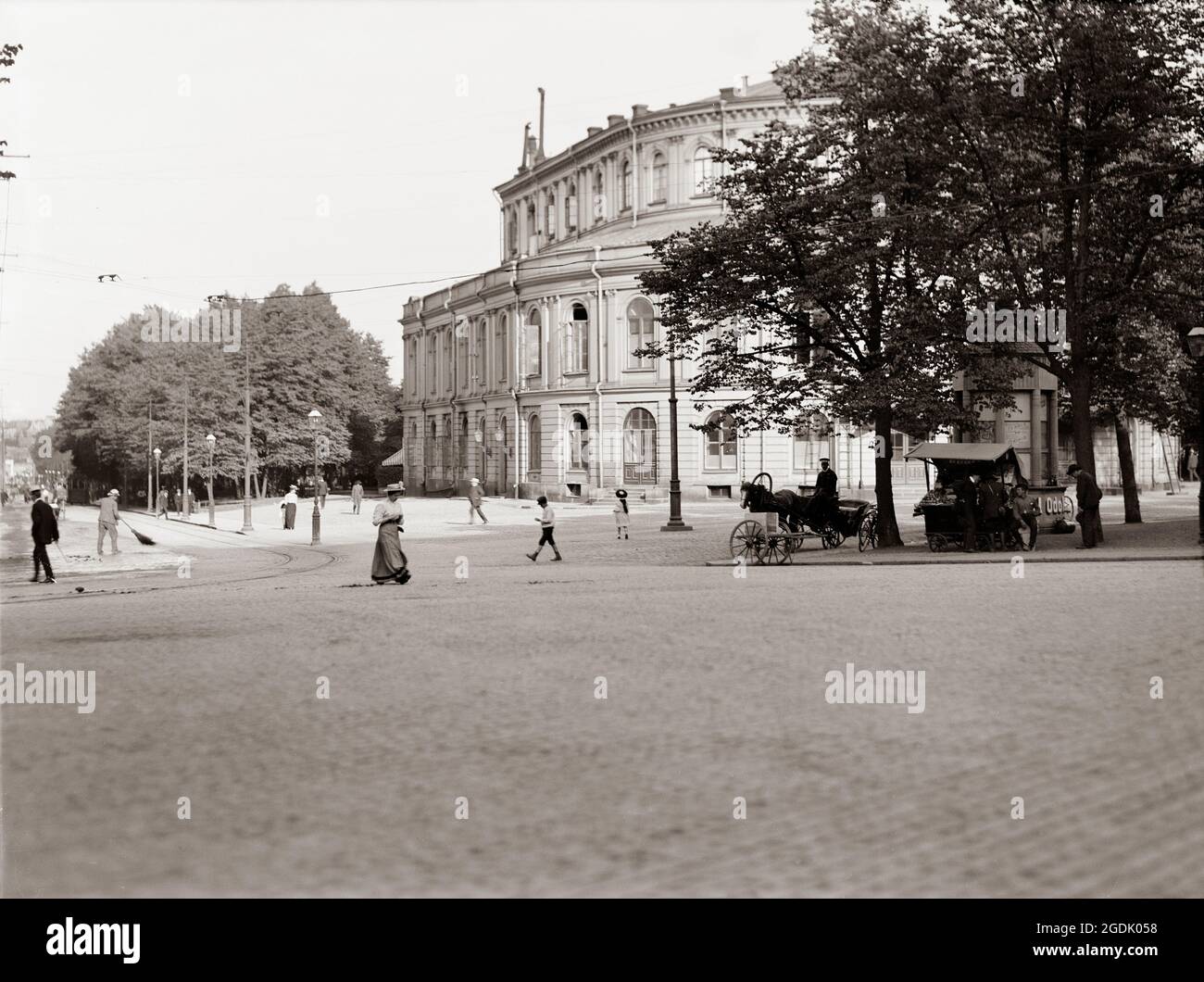 Local, Scandanavian, début du siècle architecture à Helsinki, Finlande, vers 1908. Banque D'Images