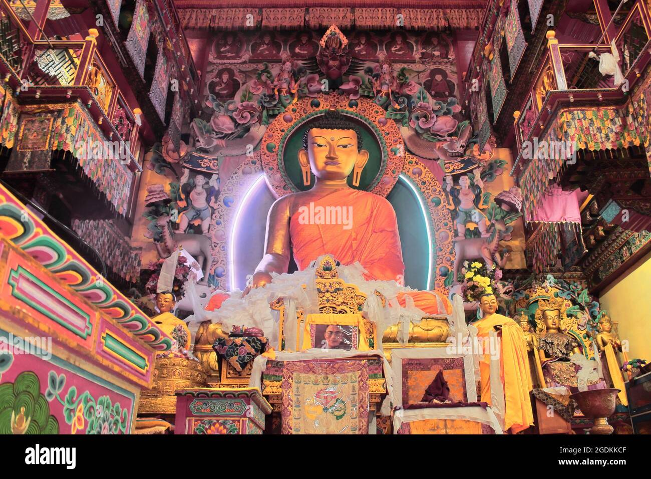 célèbre statue de bouddha du monastère de tawang dans l'arunachal pradesh, au nord-est de l'inde Banque D'Images