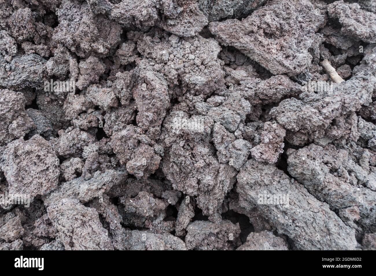 Détail d'un champ de lave du volcan Pacaya, Guatemala Banque D'Images