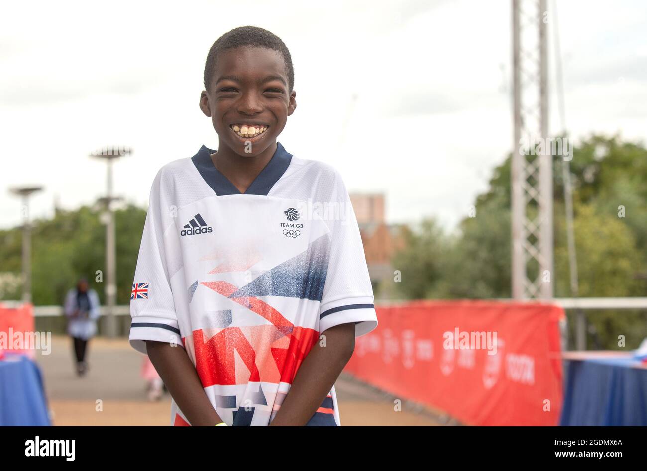 Brian Williams, veut devenir un olympien, photographié pendant l'événement je suis Team GB Media au stade de Londres. Date de la photo: Samedi 14 août 2021. Banque D'Images