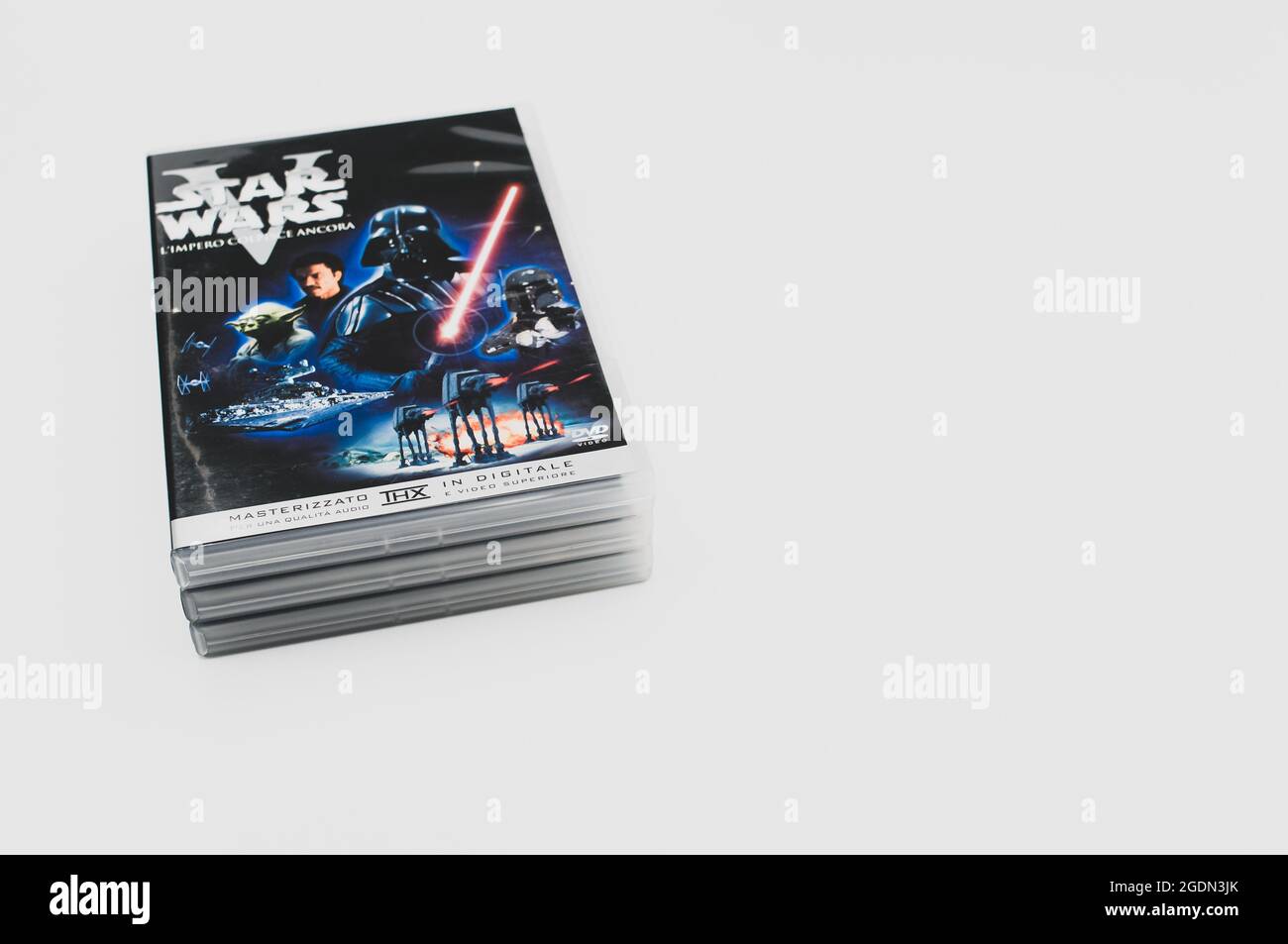 Star Wars original trilogie film DVD avec espace pour le texte Banque D'Images