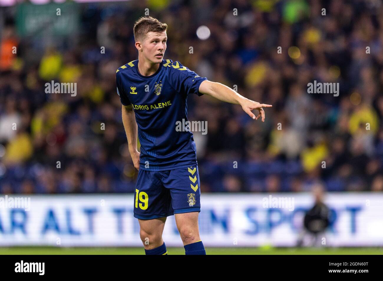 Brondby, Danemark. 13 août 2021. Morten Frendrup (19) de Brondby SI vu pendant le match 3F Superliga entre Brondby IF et FC Nordsjaelland à Brondby Stadion à Brondby, Danemark. (Crédit photo : Gonzales photo/Alamy Live News Banque D'Images