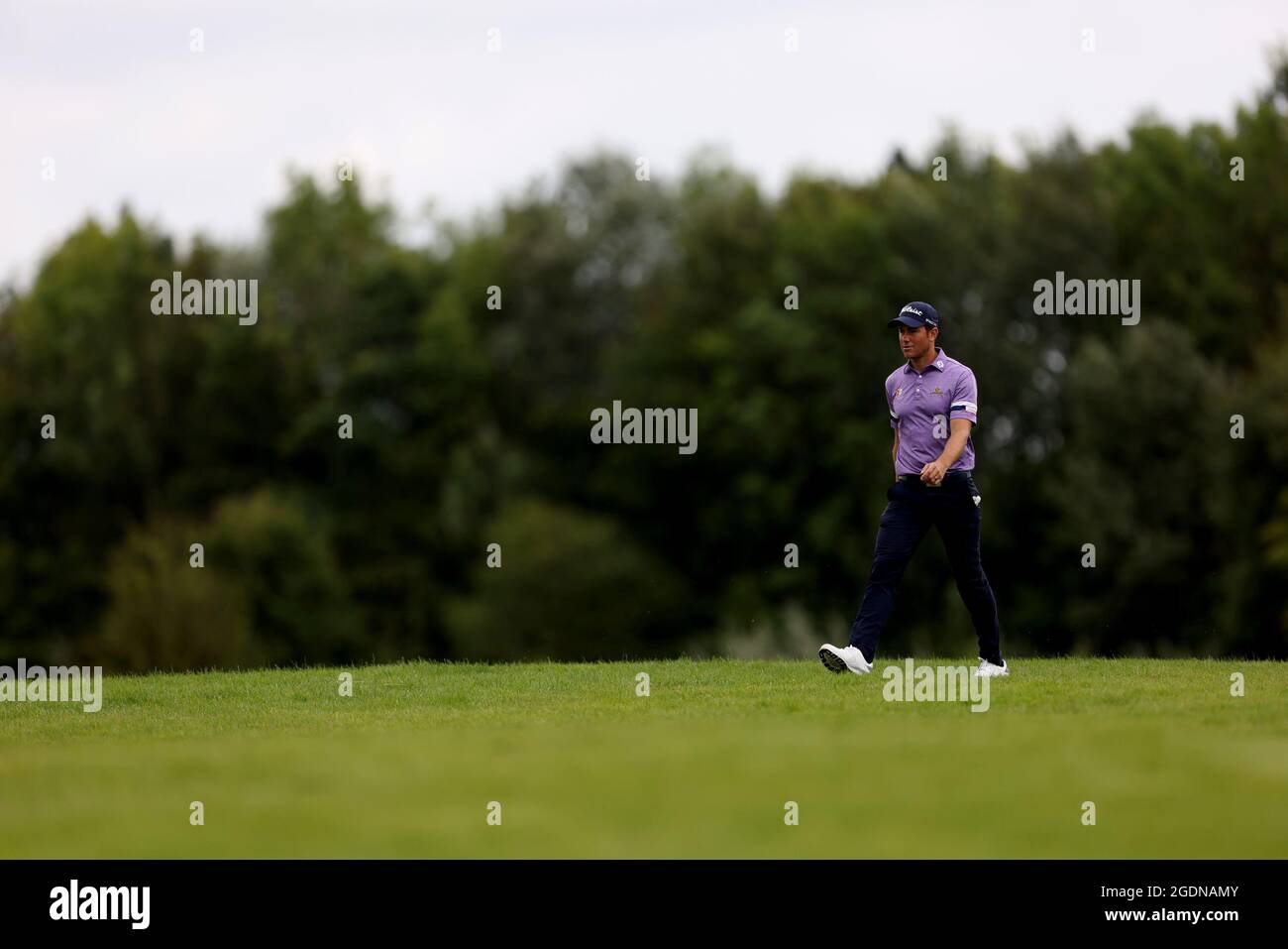 Rhys Enoch, pays de Galles, le 5e jour de la troisième journée du Cazoo Classic au London Golf Club à Ash, Kent. Date de la photo: Samedi 14 août 2021. Banque D'Images