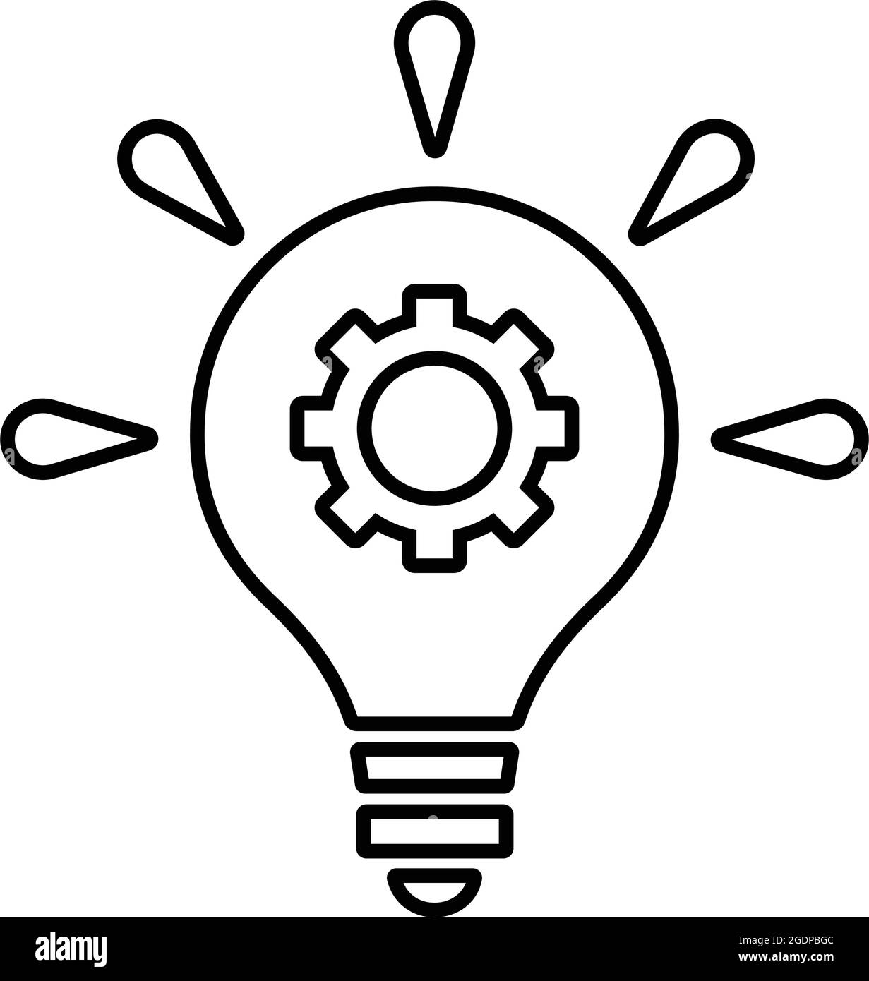 Développement, idée, icône créative - fichier EPS vectoriel. Utilisation parfaite pour les supports d'impression, le Web, les images de stock, l'utilisation commerciale ou tout type de projet de conception. Illustration de Vecteur