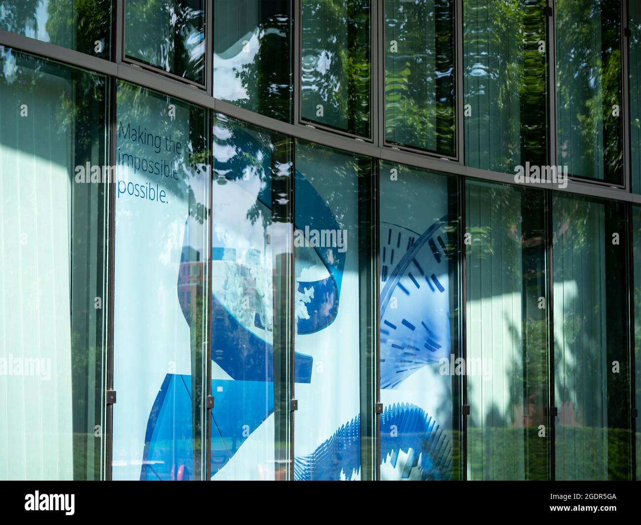 Publicité de Pfizer au siège allemand à Berlin Banque D'Images