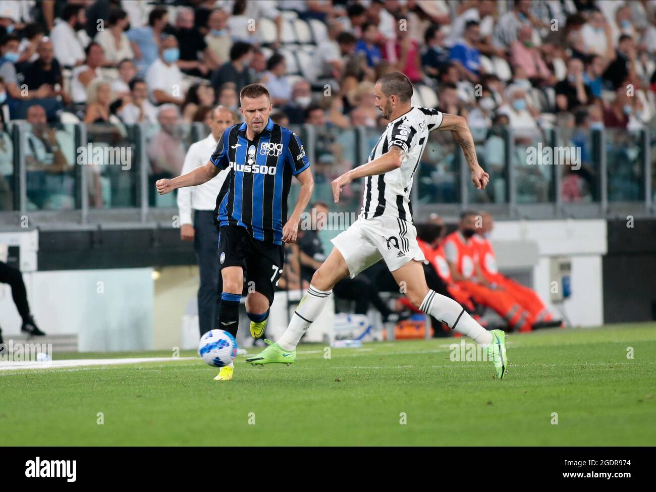 Josip Ilicic (Atalanta) pendant le match de football pré-saison amicale entre Juventus FC et Atalanta le 14 août 20 / LM Banque D'Images