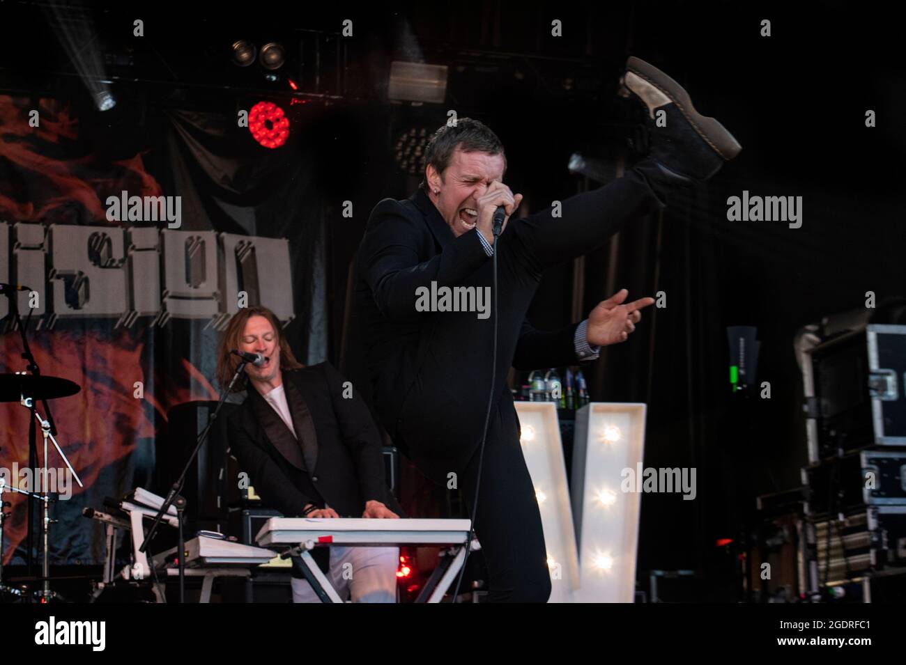 Terrorvision (Tony Wright- chanteur, auteur-compositeur) - Britrock must be Destroy Tour, Birmingham Digbeth Arena, 05.05.18 Live Music Photography Banque D'Images