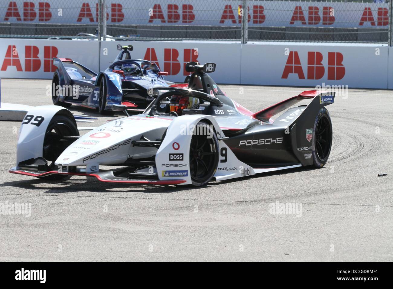 Berlin, Allemagne. 14 août 2021. Le BMW i Berlin E-Prix présenté par CBMM Niobium est la finale de la saison 7 du Championnat du monde de Formule E de la FIA d'ABB. Le Championnat du monde de Formule E est de retour à Berlin avec une double course pour la finale de la saison 2020/21. (Photo de Simone Kuhlmey/Pacific Press) crédit: Pacific Press Media production Corp./Alay Live News Banque D'Images