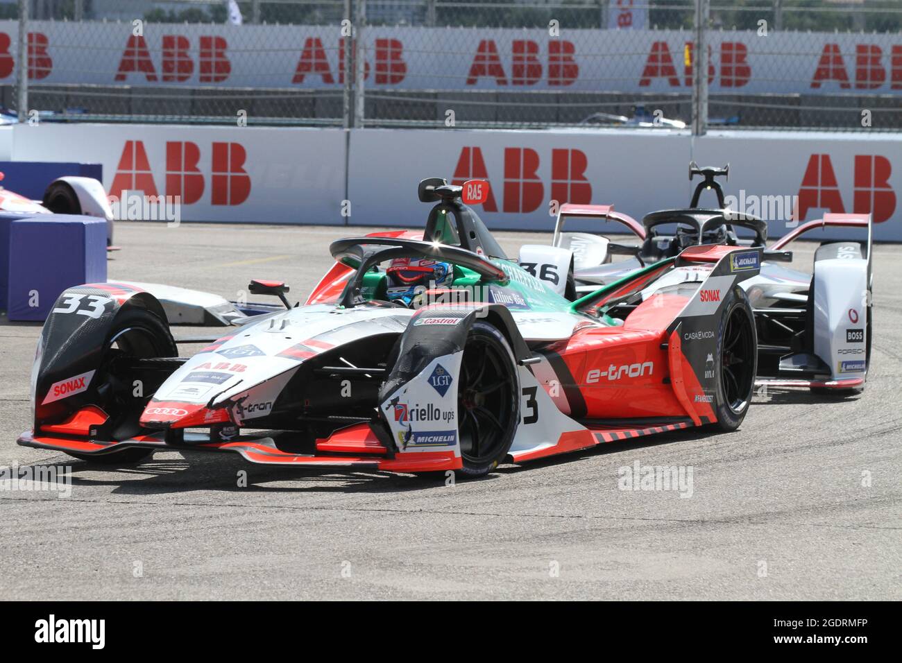 Berlin, Allemagne. 14 août 2021. Le BMW i Berlin E-Prix présenté par CBMM Niobium est la finale de la saison 7 du Championnat du monde de Formule E de la FIA d'ABB. Le Championnat du monde de Formule E est de retour à Berlin avec une double course pour la finale de la saison 2020/21. (Photo de Simone Kuhlmey/Pacific Press) crédit: Pacific Press Media production Corp./Alay Live News Banque D'Images