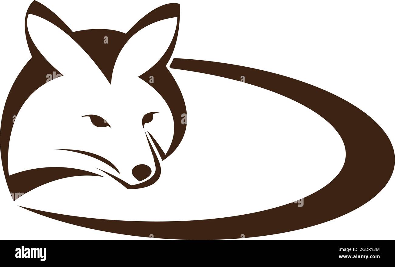Image vectorielle d'un renard sur fond blanc. Illustration vectorielle superposée facile à modifier. Animaux sauvages. Illustration de Vecteur