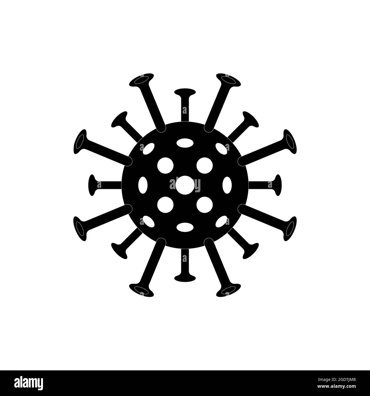 Représentation schématique du coronavirus, COVID-19. Esquisse. Illustration vectorielle. Illustration de Vecteur