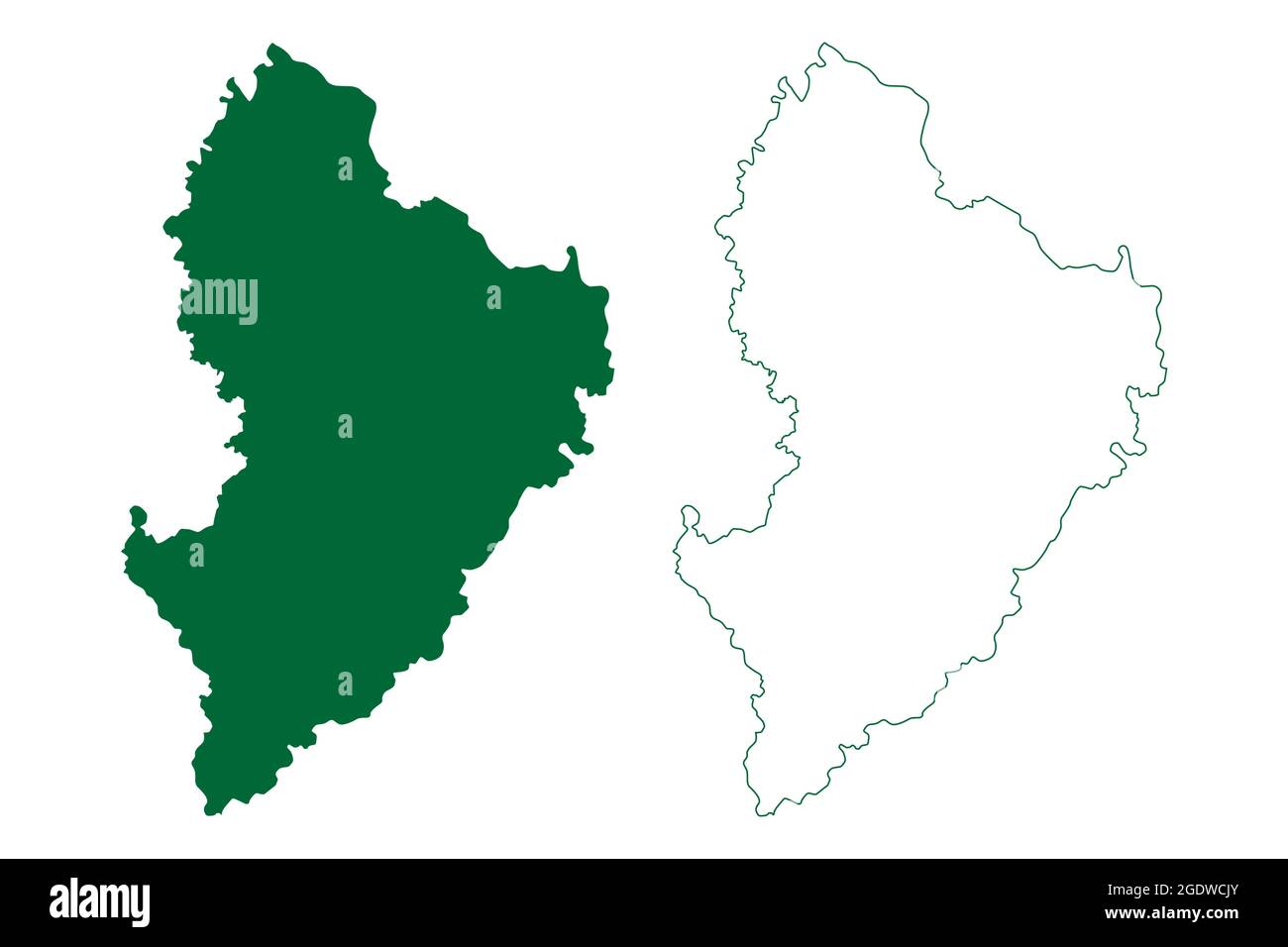 District de Rampur (État de l'Uttar Pradesh, République de l'Inde) carte illustration vectorielle, scribble croquis carte de Rampur Illustration de Vecteur