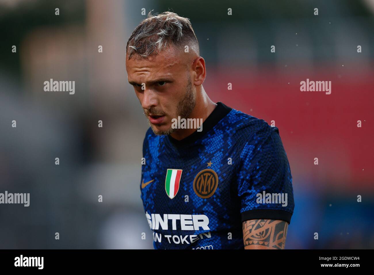 Federico DiMarco (FC Internazionale) pendant Inter - FC Internazionale vs Dinamo Kiev, sympathique tapis de football - photo .LiveMedia/Francesco Scaccianoce Banque D'Images