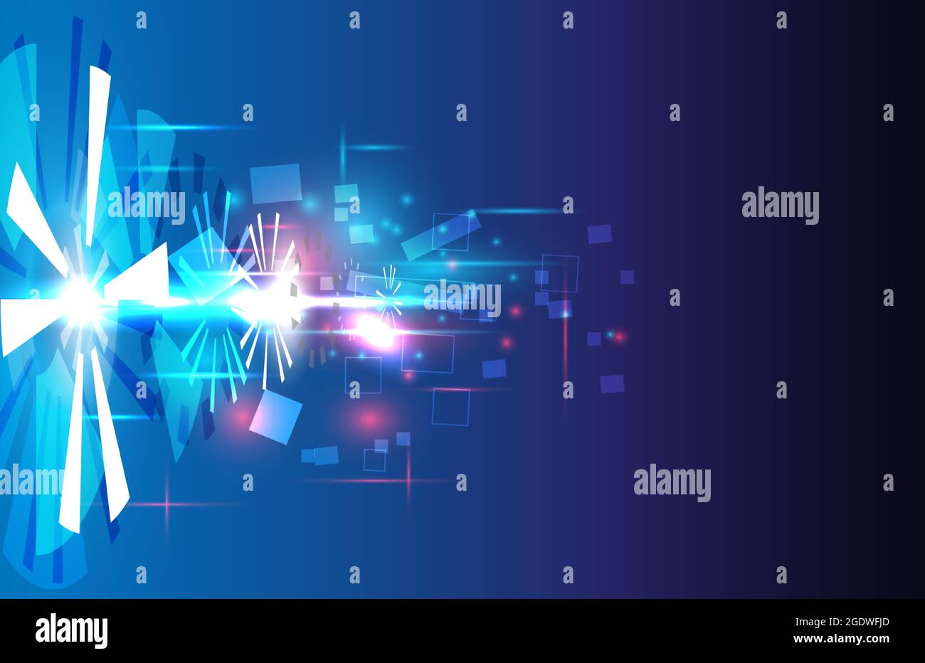 Technologie de réalité virtuelle particule électrique. Utilisateur de HUD futuriste brillant Sci-Fi. Ingénieur de données. Cadre d'infographie numérique. Résumé hologramme hi-tech Illustration de Vecteur