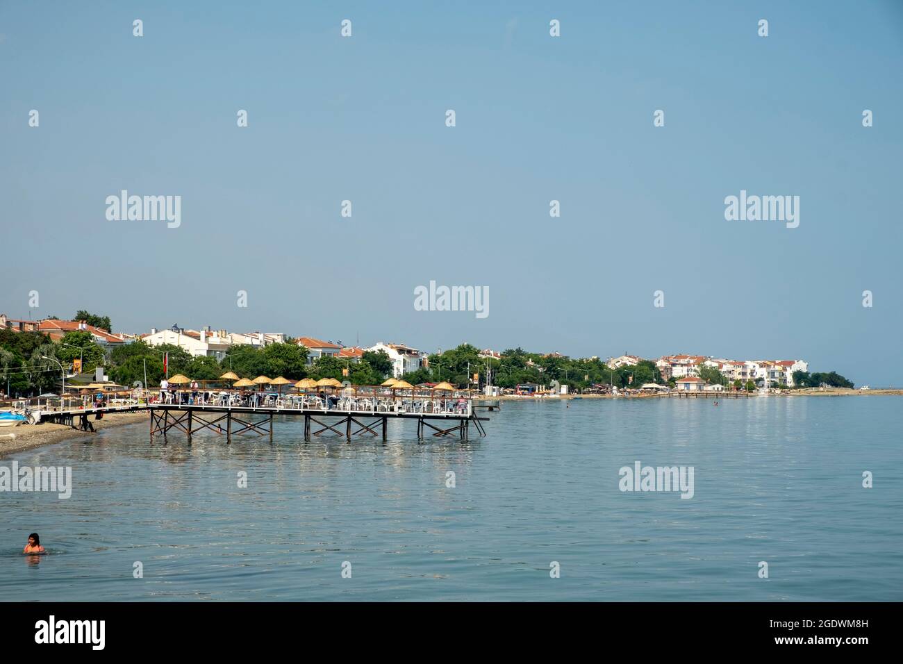 Şarköy est une ville balnéaire et un quartier de la province de Tekirdağ situé sur la côte nord de la mer de Marmara à Thrace en Turquie. Date de la visite 24 juillet 2021 Banque D'Images