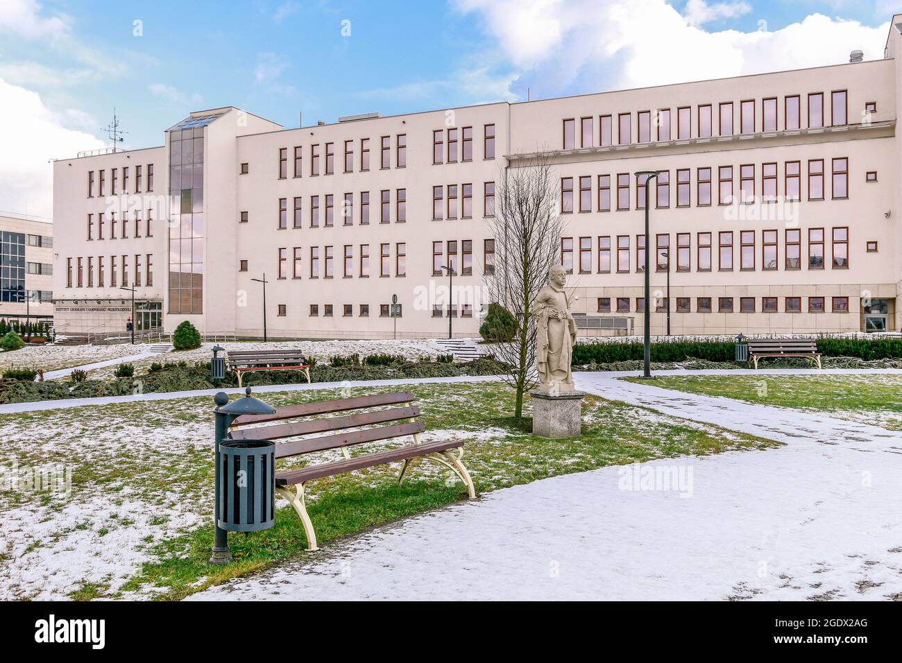 L'Université Jagellonne. La plus ancienne université en Pologne, la deuxième plus ancienne université d'Europe centrale. Les bâtiments du campus Moderne à Cracovie, Polan Banque D'Images