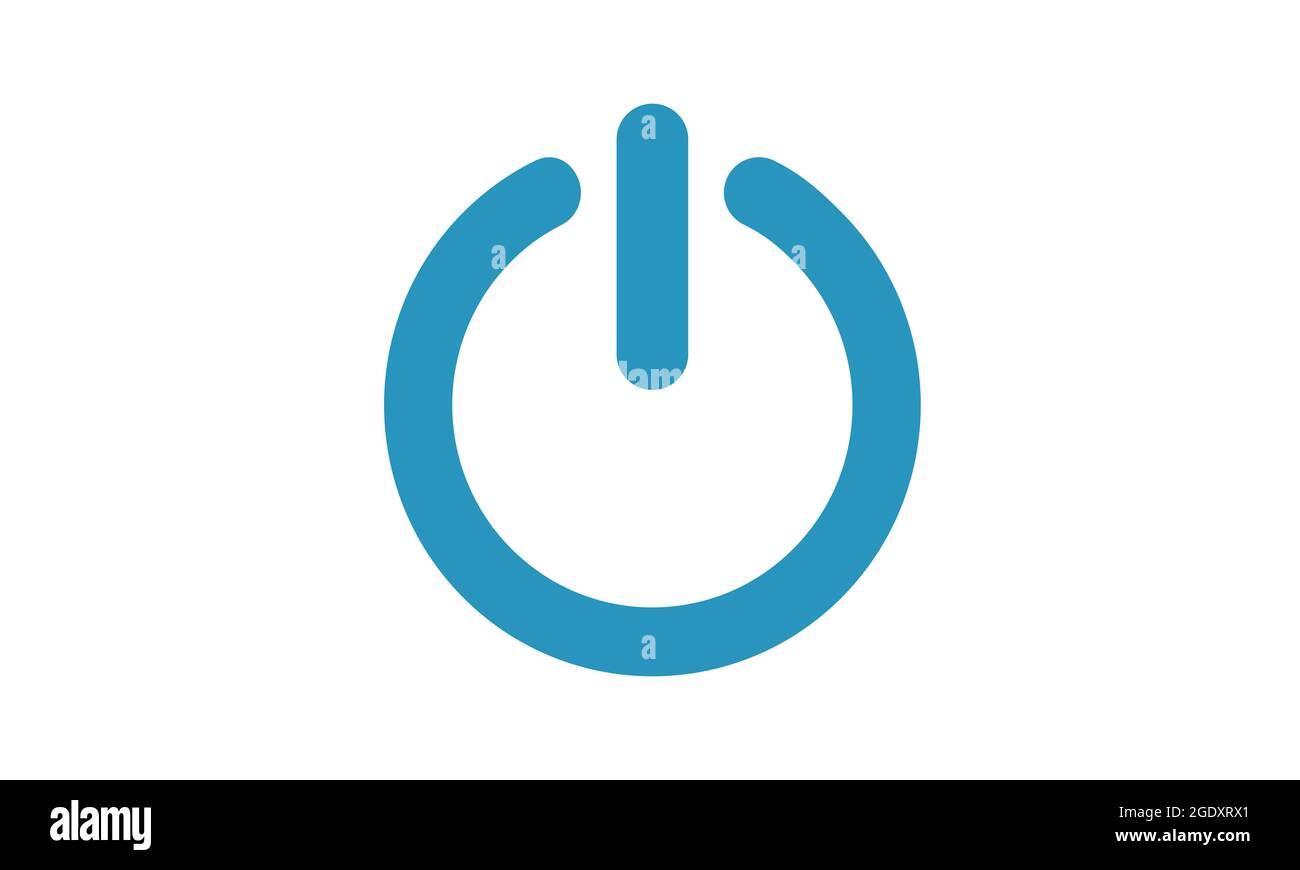 Symbole de l'icône du bouton Marche/Arrêt pour démarrer ou activer l'image vectorielle Illustration de Vecteur