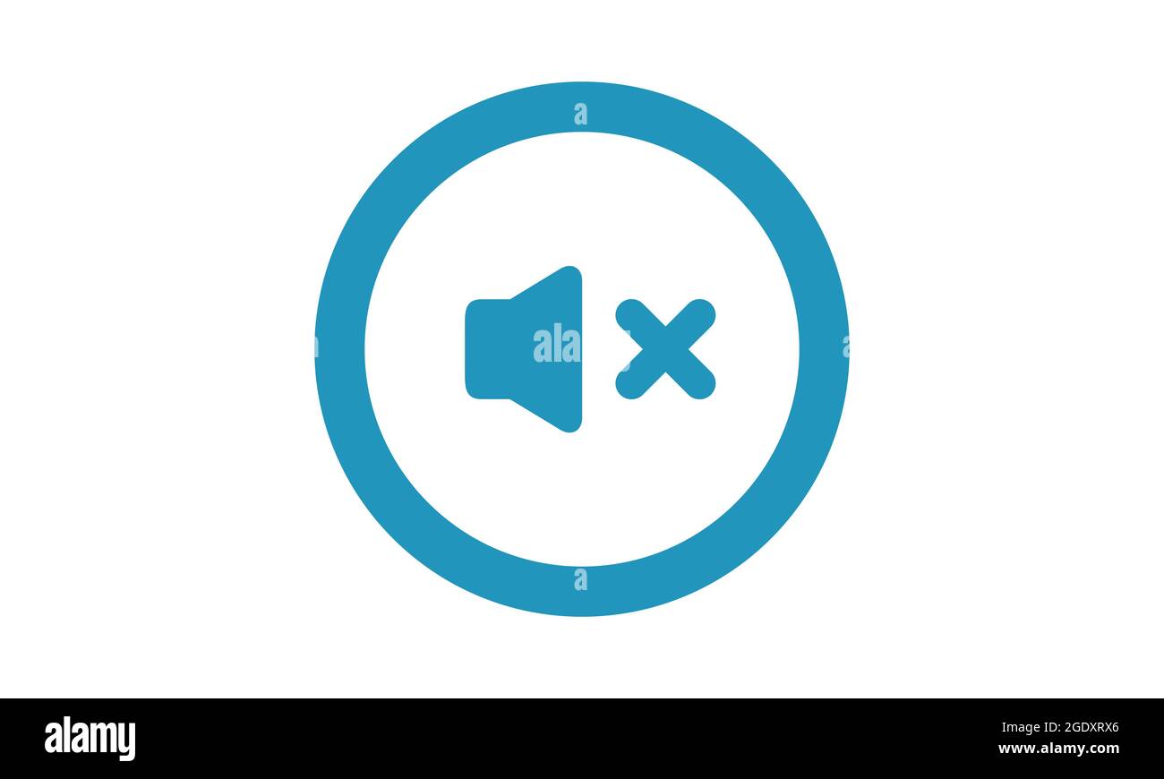 Icône du haut-parleur silencieux sur une image vectorielle d'arrière-plan blanche Illustration de Vecteur