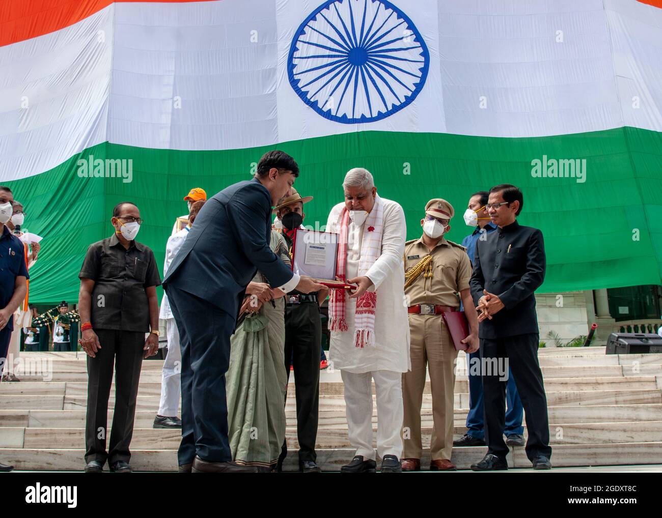 Célébration Azadi Ka Amrit MahotSAV à Kolkata lors de la commémoration du 75e jour de l'indépendance de l'Inde. (Photo par Amlan Biswas/Pacific Press) Banque D'Images