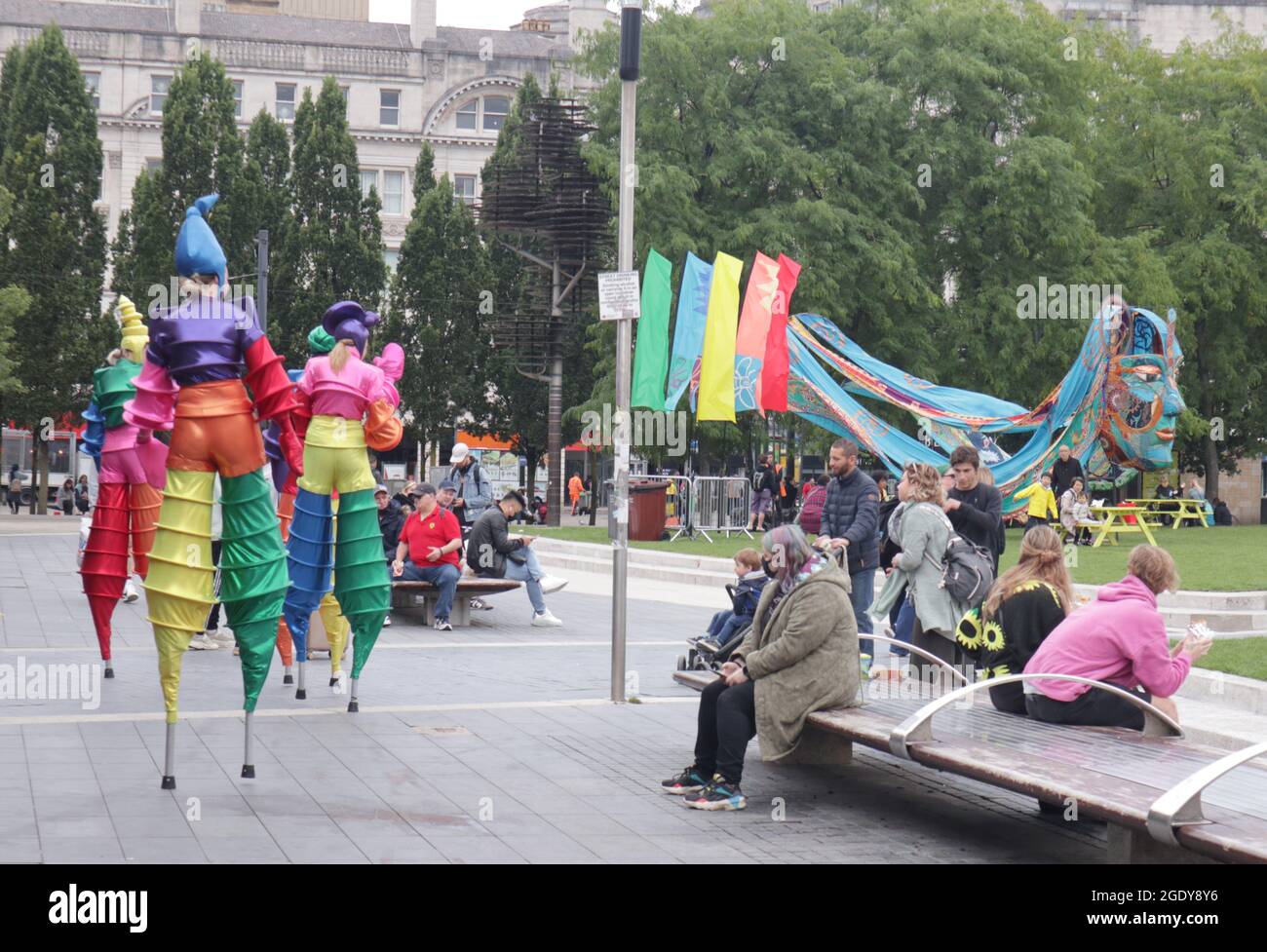 Merci Manchester » mis sur le Manchester Council Banque D'Images