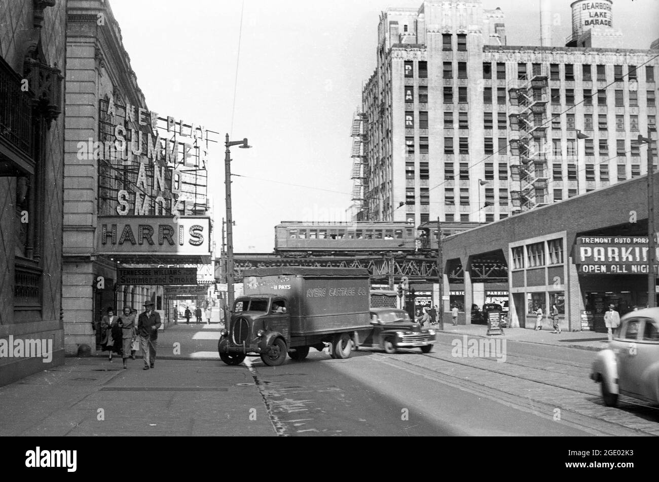 The Harris Theatre 42nd Street, New York, Etats-Unis 1950 Banque D'Images