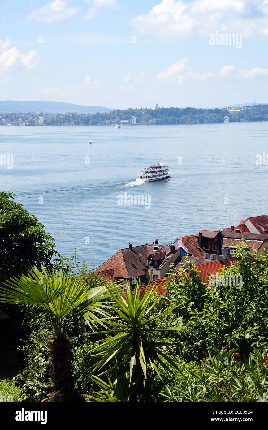 Vue sur le lac de Constance de Meersburg Banque D'Images
