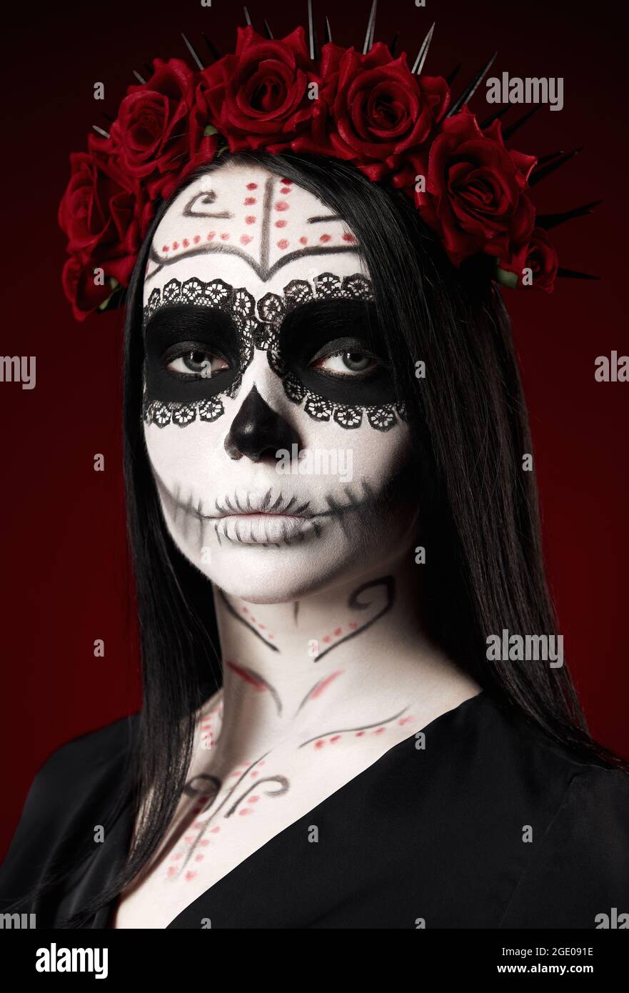 Sugar skull makeup Banque de photographies et d'images à haute résolution -  Alamy