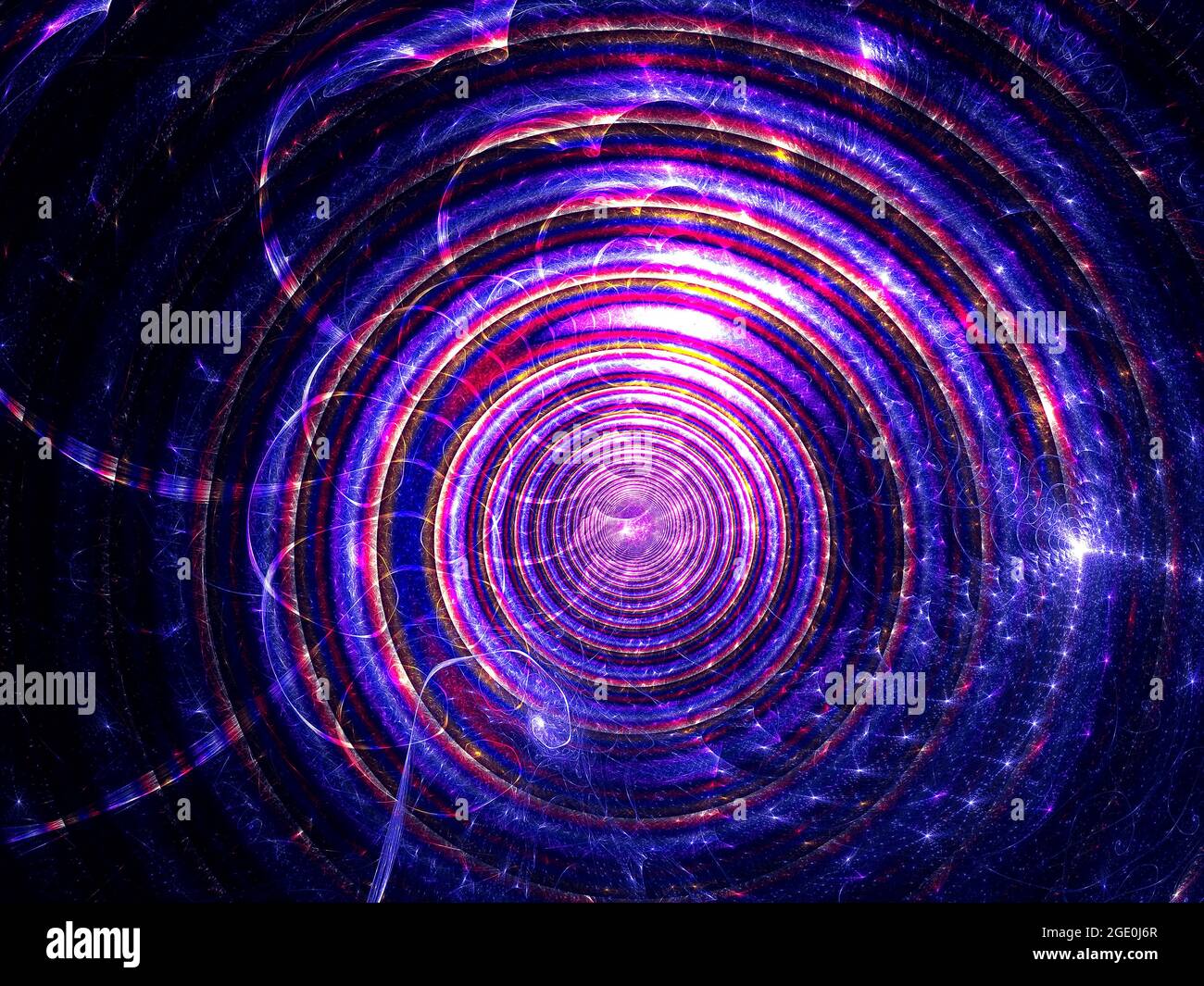 Disque lumineux ou tunnel - illustration 3d abstraite générée par ordinateur Banque D'Images