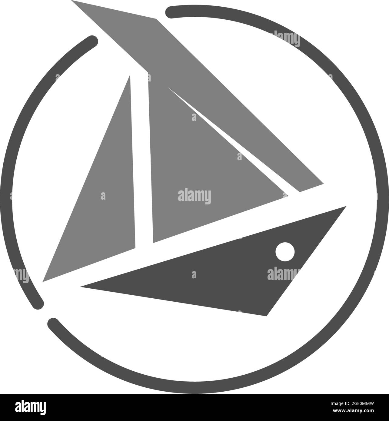 Modèle d'illustration de vecteur de conception d'icône de logo Voilier Illustration de Vecteur