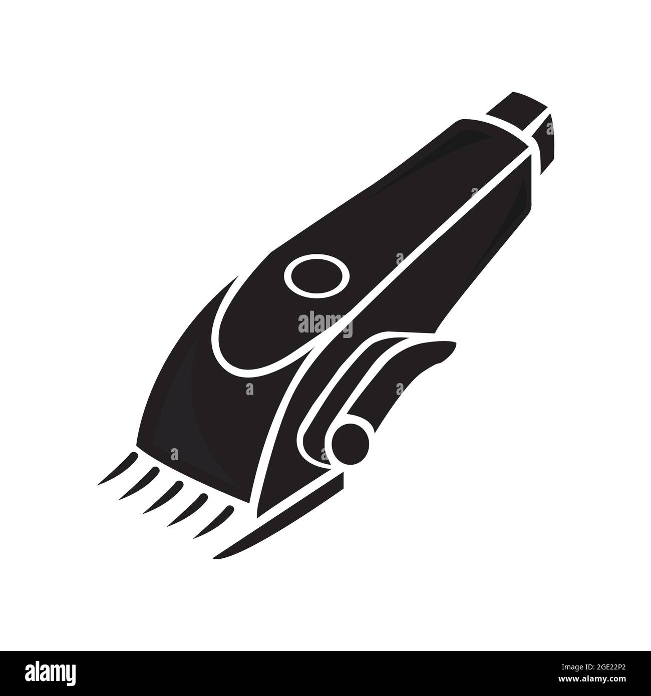 Tondeuse moderne Vector isolée sur blanc. Accessoires de soins personnels pour hommes et femmes. Objet salon Illustration de Vecteur