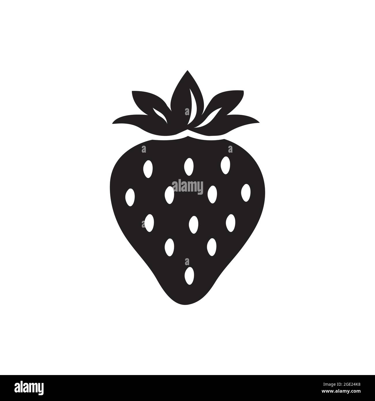 Icône fraise isolée sur blanc. Vecteur savoureux et frais de fruits de fraise. Illustration de Vecteur