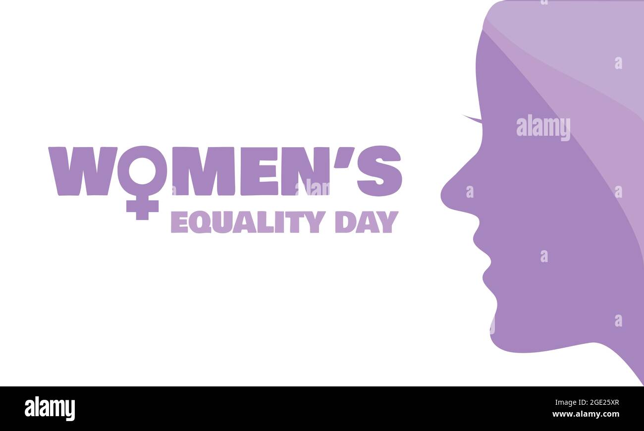 Bannière ou affiche de la Journée de l'égalité des femmes . 26 août. Illustration de Vecteur
