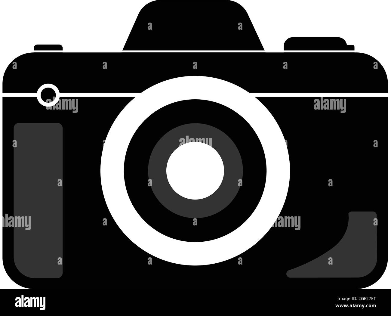 Icône de l'appareil photo, vecteur photo plat isolé. Panneau de photographie moderne simple. Instant photo Internet concept. Illustration de Vecteur