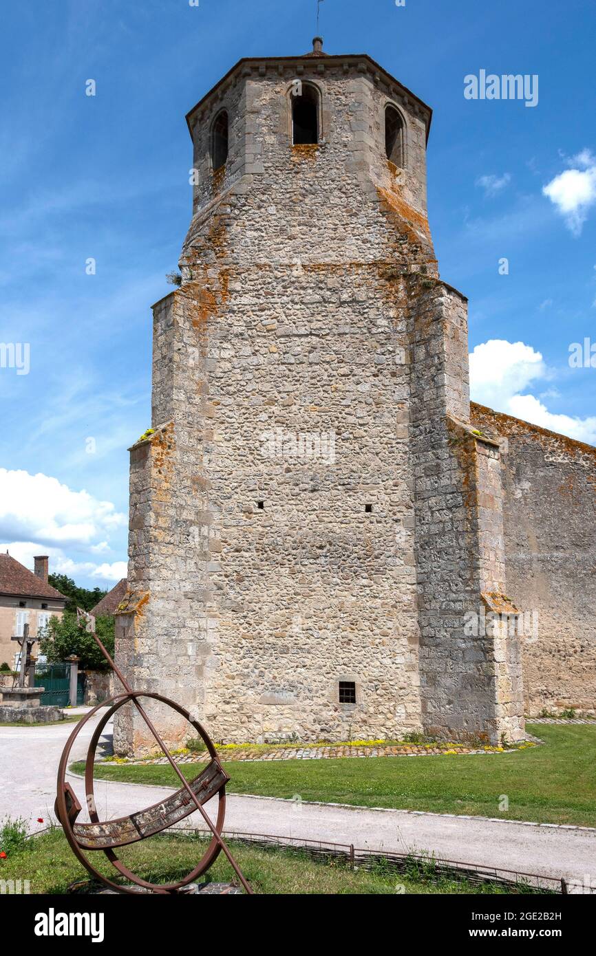 Verneuil en Bourbonnais Église peinte, département Allier, Auvergne-Rhône-Alpes, France Banque D'Images