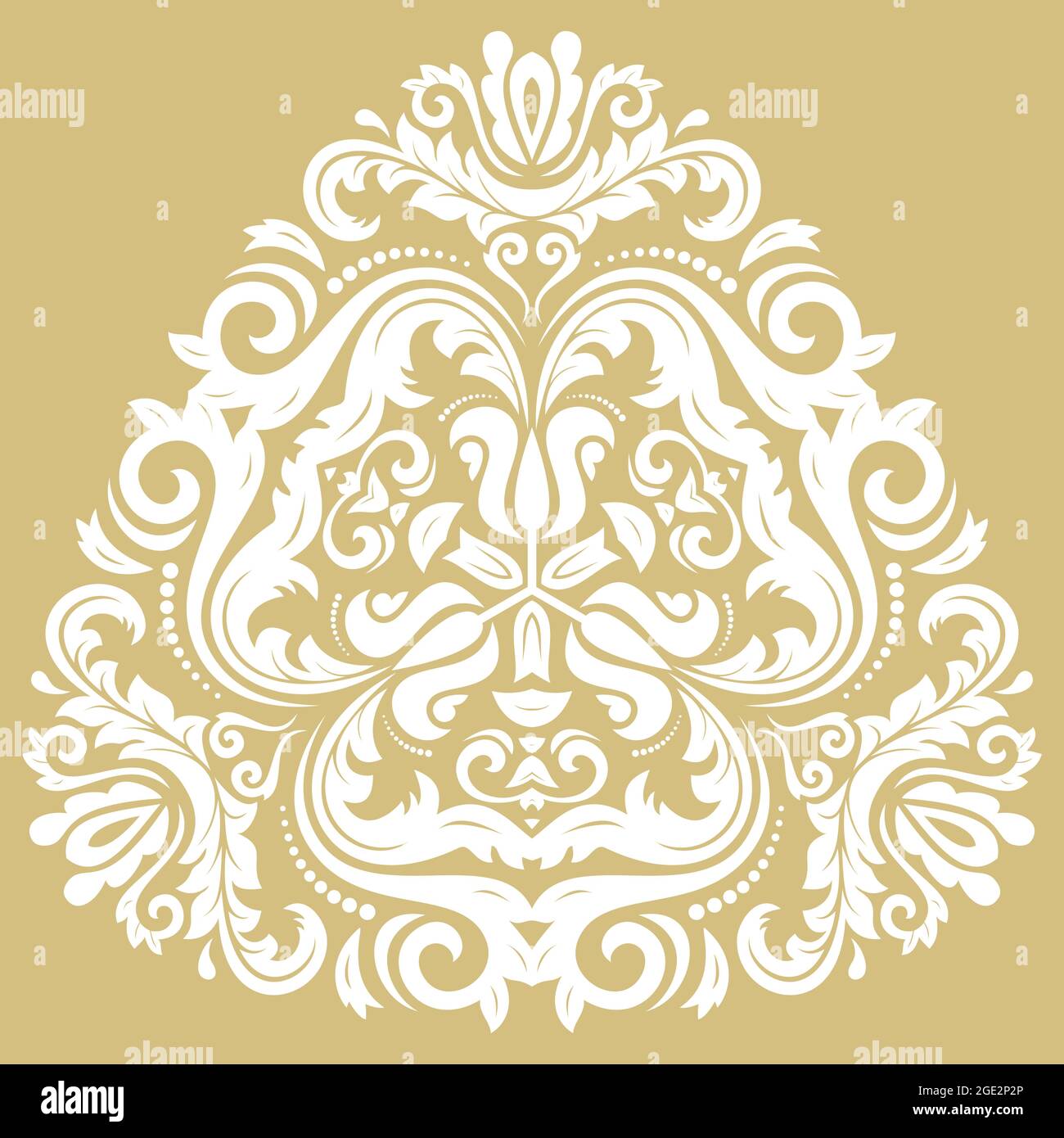 Motif vectoriel oriental avec éléments arabesques et floraux. Décoration classique traditionnelle blanche triangulaire. Motif vintage avec des arabesques Illustration de Vecteur