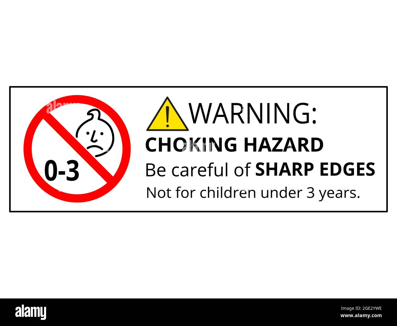 Non pour bébé 0-3 ans signe interdit Illustration de Vecteur
